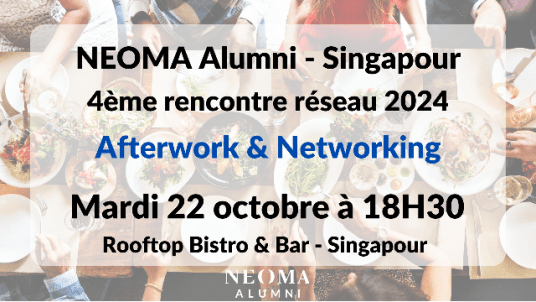 4ème Apéro NEOMA Alumni 2024 au FRY Rooftop Bistro & Bar de Singapour