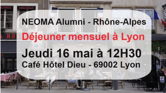 Déjeuner mensuel de mai au Café Hôtel Dieu de Lyon